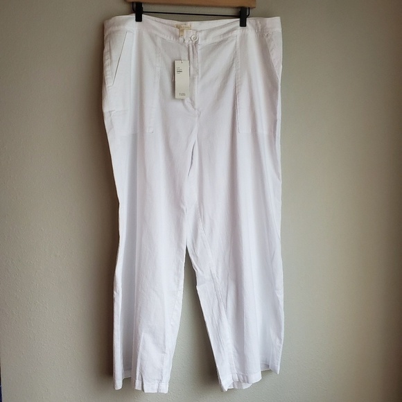 Eileen Fisher Twill Wide Ankle Pant size 18 NWT